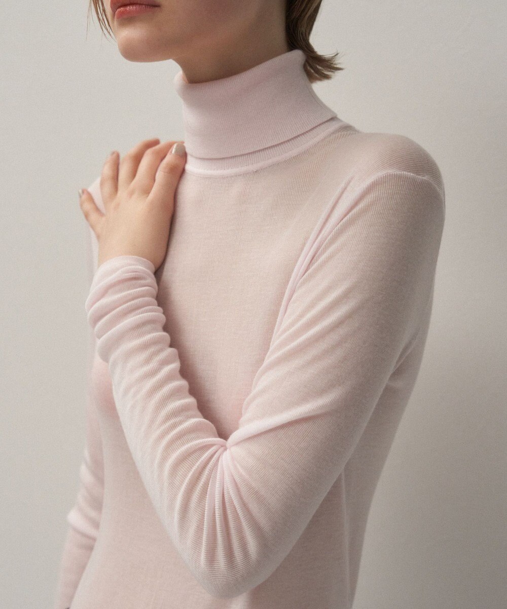 ATON TENCEL SILK CIRCULER RIB | タートルネックセーター 