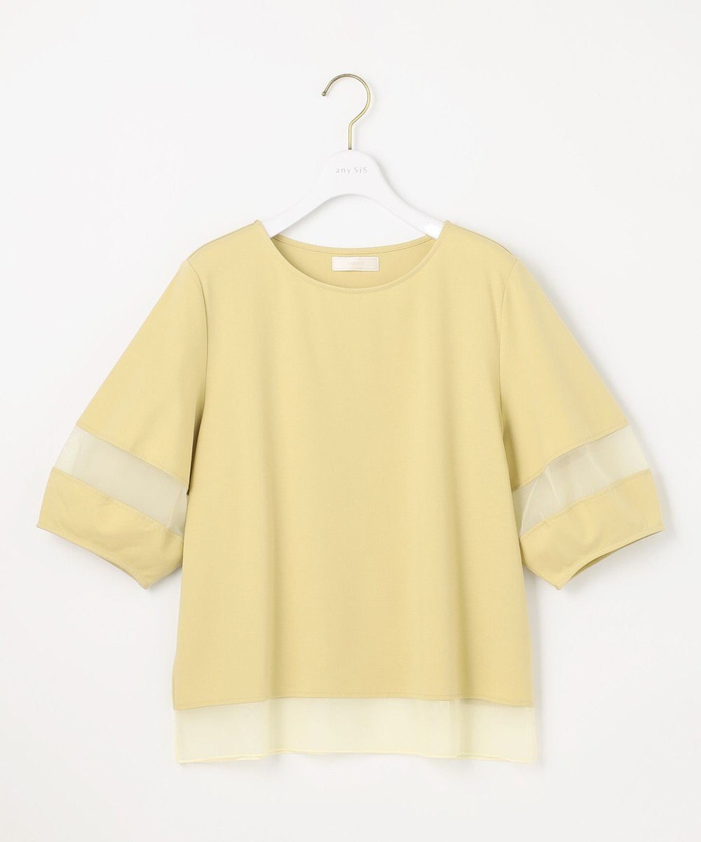 ANY SIS 【洗える】シアーコンビ プルオーバー 