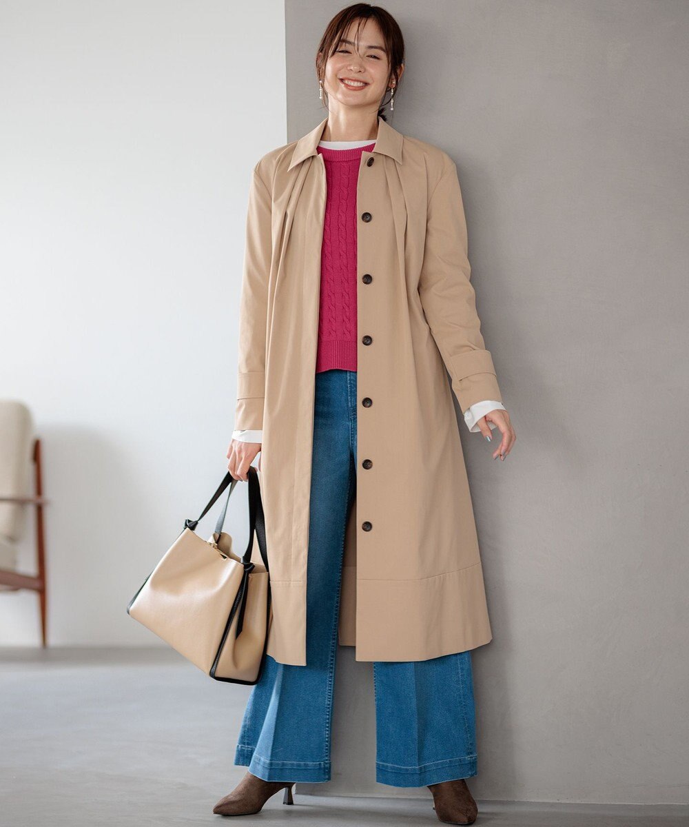 組曲 L 【WEB限定】ライトトレンチ ステンカラーコート 