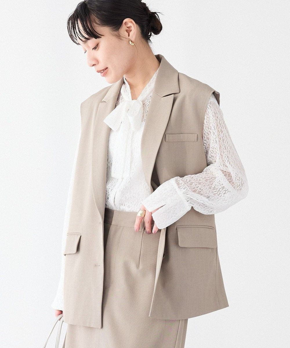 CRAFT STANDARD BOUTIQUE ＜セレモニー＞カットアウトデザインテーラードジレ 