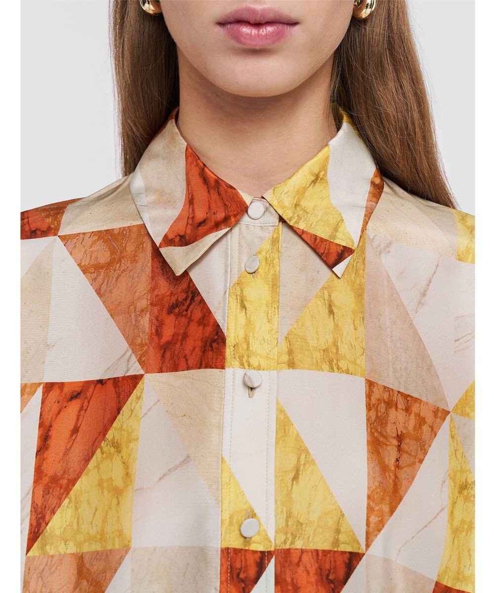 JOSEPH マーブルプリント　シルクシャツ 