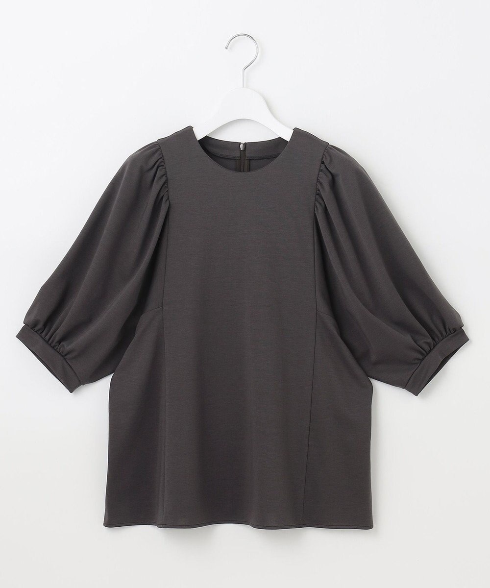 自由区 【洗える・XSサイズあり】ハイツイストポンチボリューム袖 カットソー 