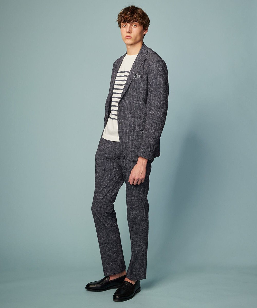 JOSEPH ABBOUD 【清涼感/ストレッチ/洗える】クールスキン ボーダーT ニット 