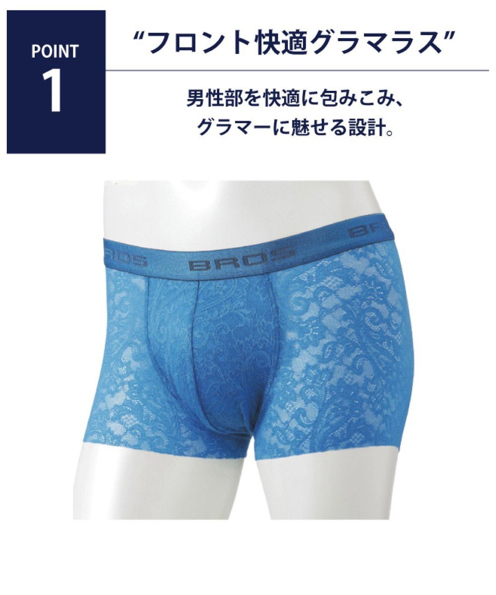 WACOAL MEN ボクサーパンツ 「レースボクサー」 通気性 フロント快適グラマラス 前閉じ GT3340 /ブロス バイ ワコールメン 