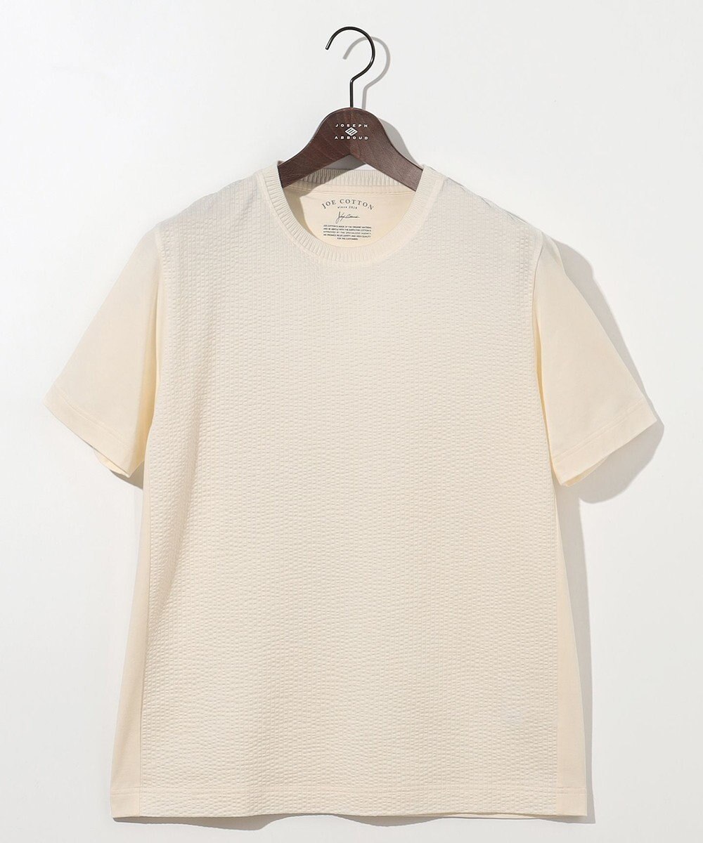 JOSEPH ABBOUD 【オーガニックコットン使用・日本製】JOEコットンサッカークルーネック Tシャツ 