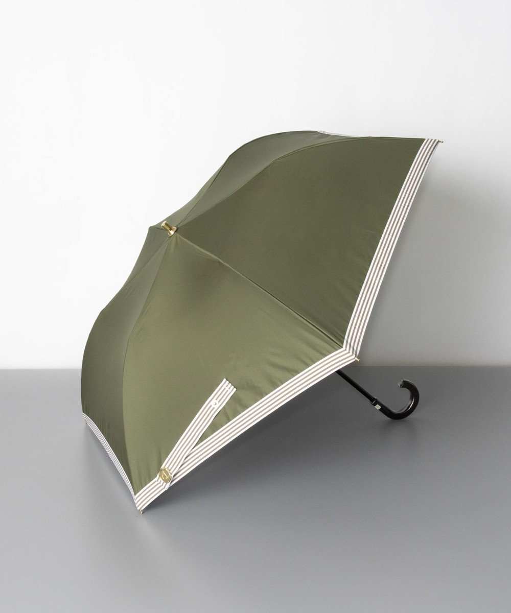AURORA Beaurance（ビューランス）グログランリボン晴雨兼用傘（トップフラット折傘） カーキ