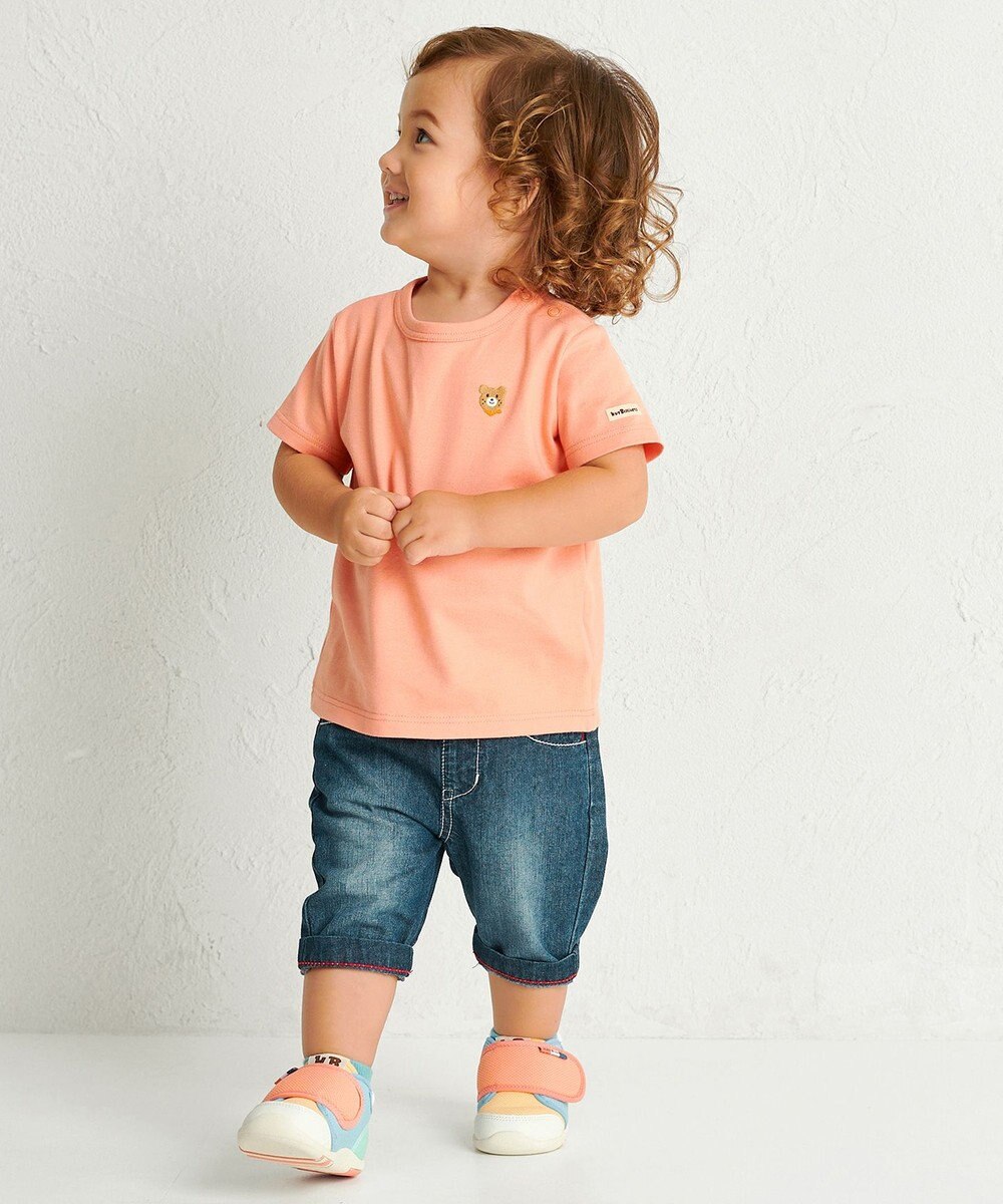 MIKI HOUSE HOT BISCUITS 【70-120cm】【Everyday Series】ワンポイント 半袖Tシャツ 