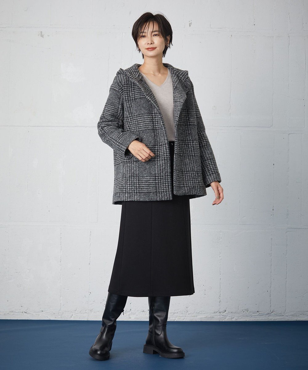 J.PRESS LADIES 【洗える】デュアルウォームポンチ スカート 