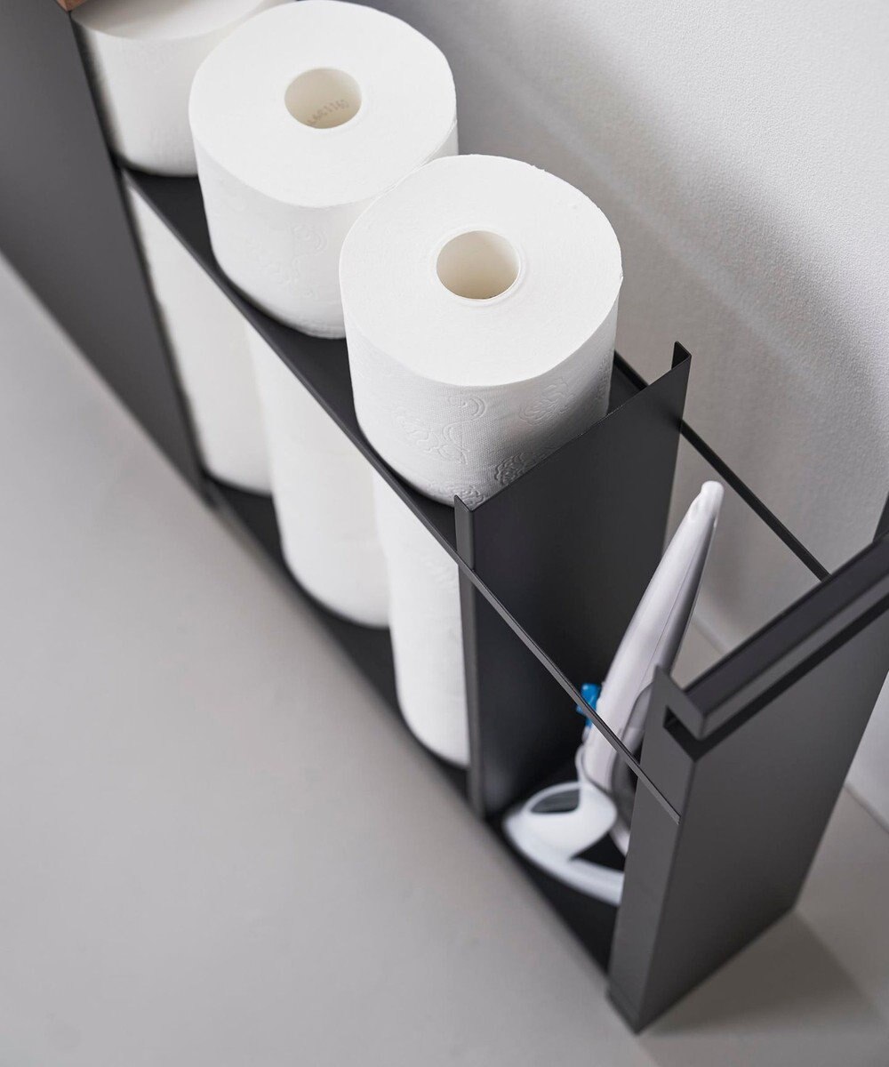 tower 隠せるトイレ引き出し収納 タワー ブラック 