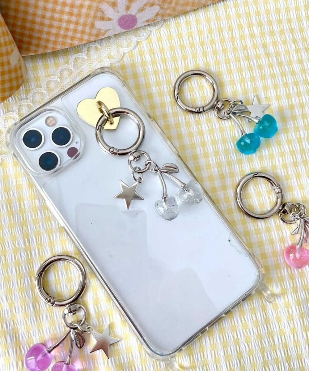 WEGO カラークリアチェリーキーホルダー 