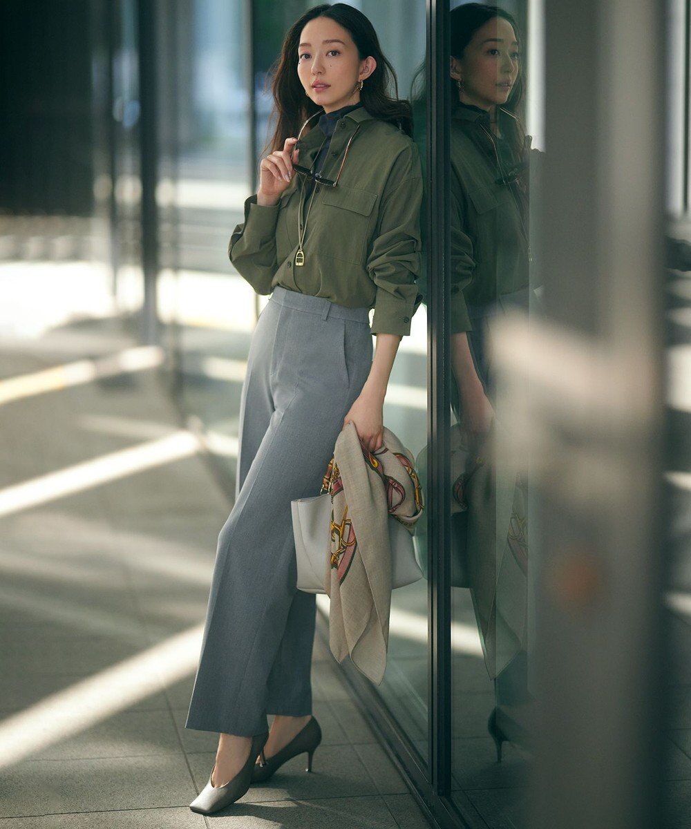 23区 【CLASSY.2月号掲載/洗える】TRストレッチギャバ ワイドパンツ 