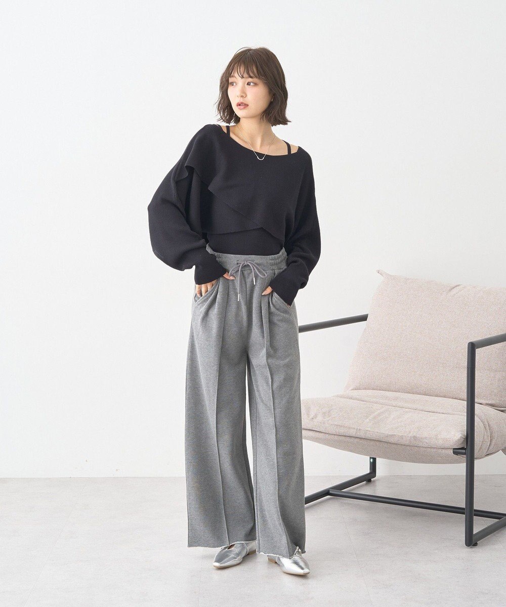 earth music&ecology センターシームタックスウェットパンツ 