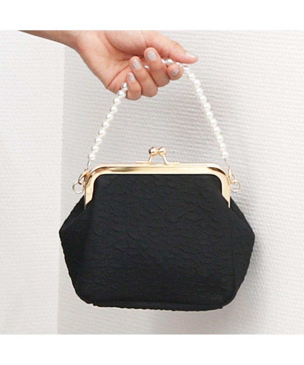 UNBILLION カシュカシュ cachecache / 2wayパールハンドル付きがま口パーティバッグ 