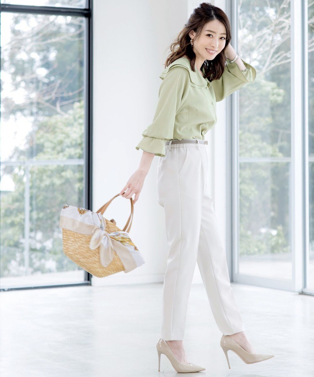 Tiaclasse L 【洗える】フレアカラーブラウス 