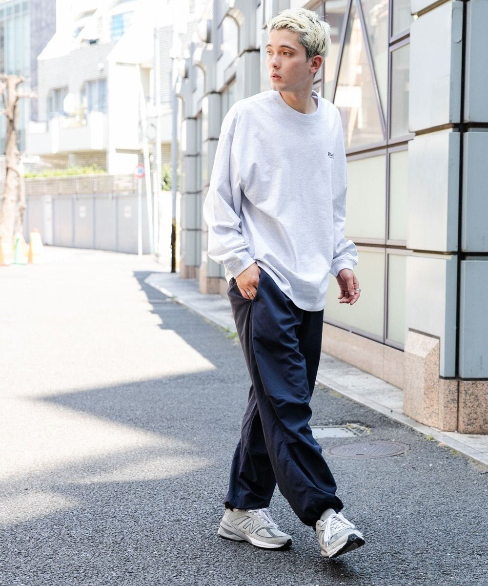 WEGO 【ウエストゴム/手洗い可】ナイロン　トラックパンツ 