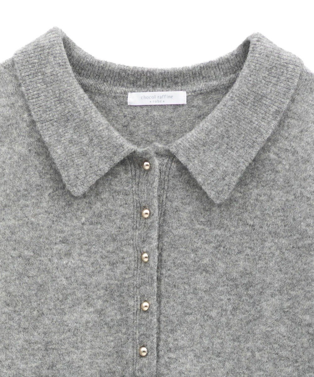 Green Parks 金釦ポロシャツニットワンピース 