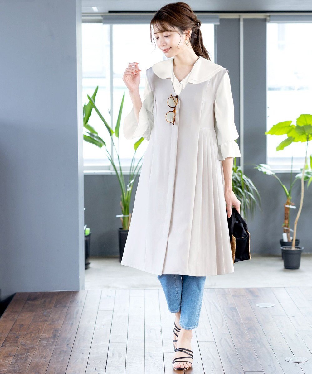 Tiaclasse L 【洗える】フレアカラーブラウス 