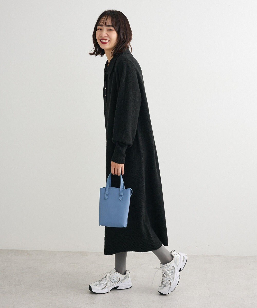 Green Parks 金釦ポロシャツニットワンピース 