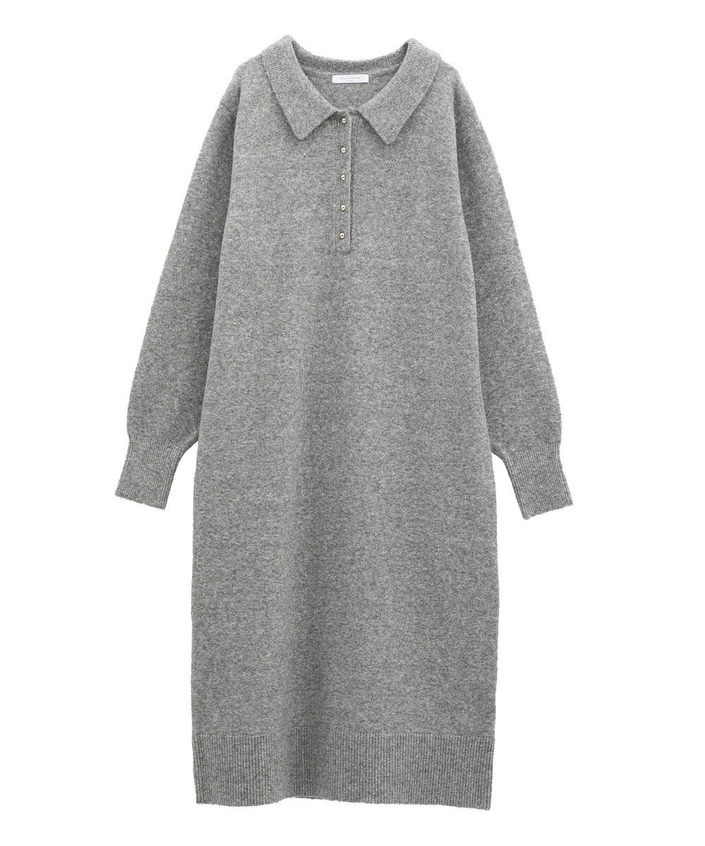 Green Parks 金釦ポロシャツニットワンピース 