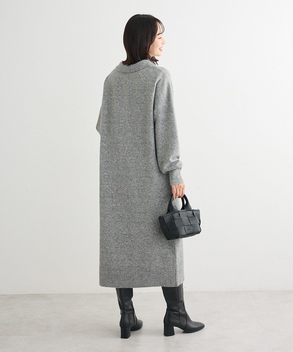 Green Parks 金釦ポロシャツニットワンピース 