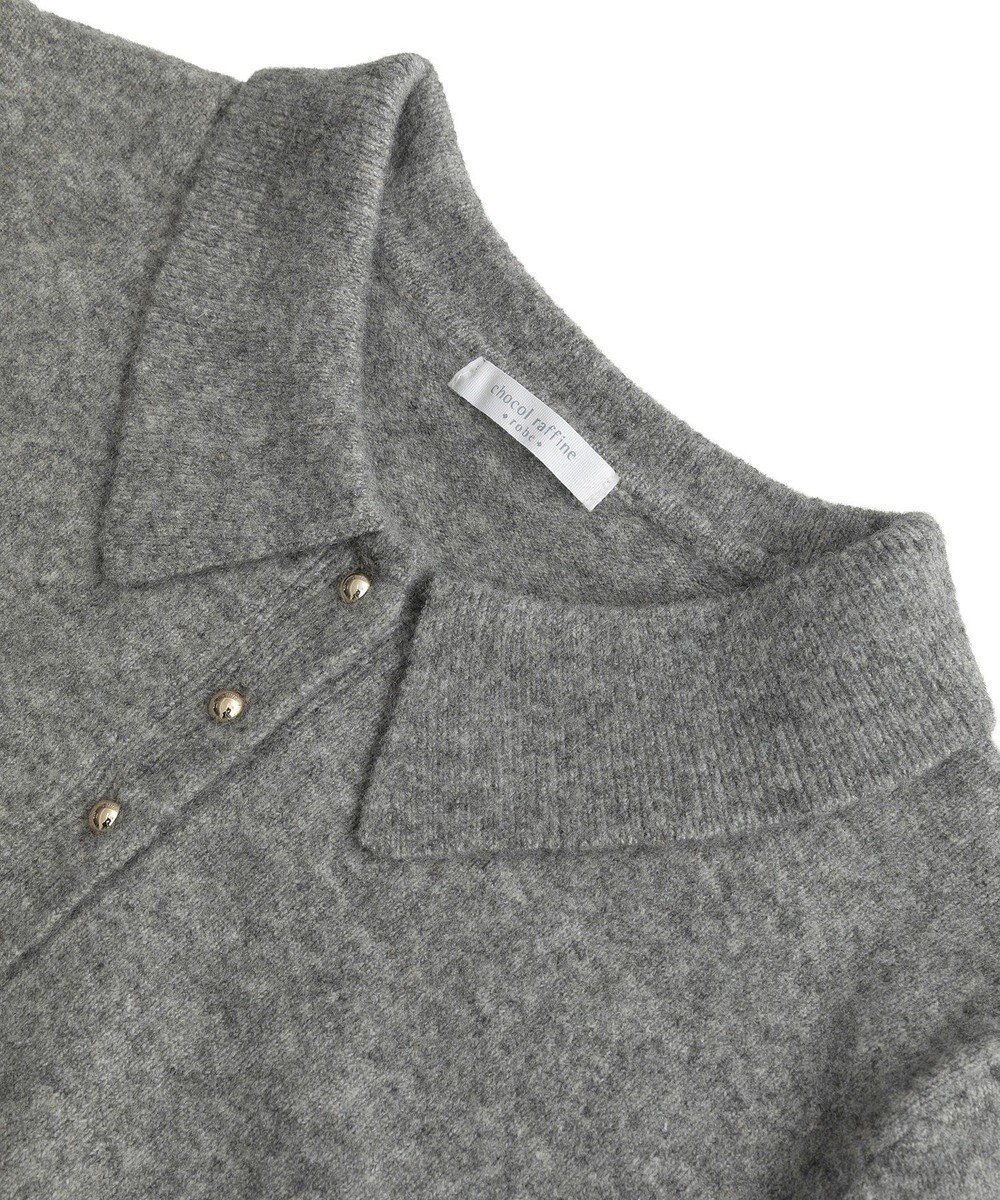 Green Parks 金釦ポロシャツニットワンピース 