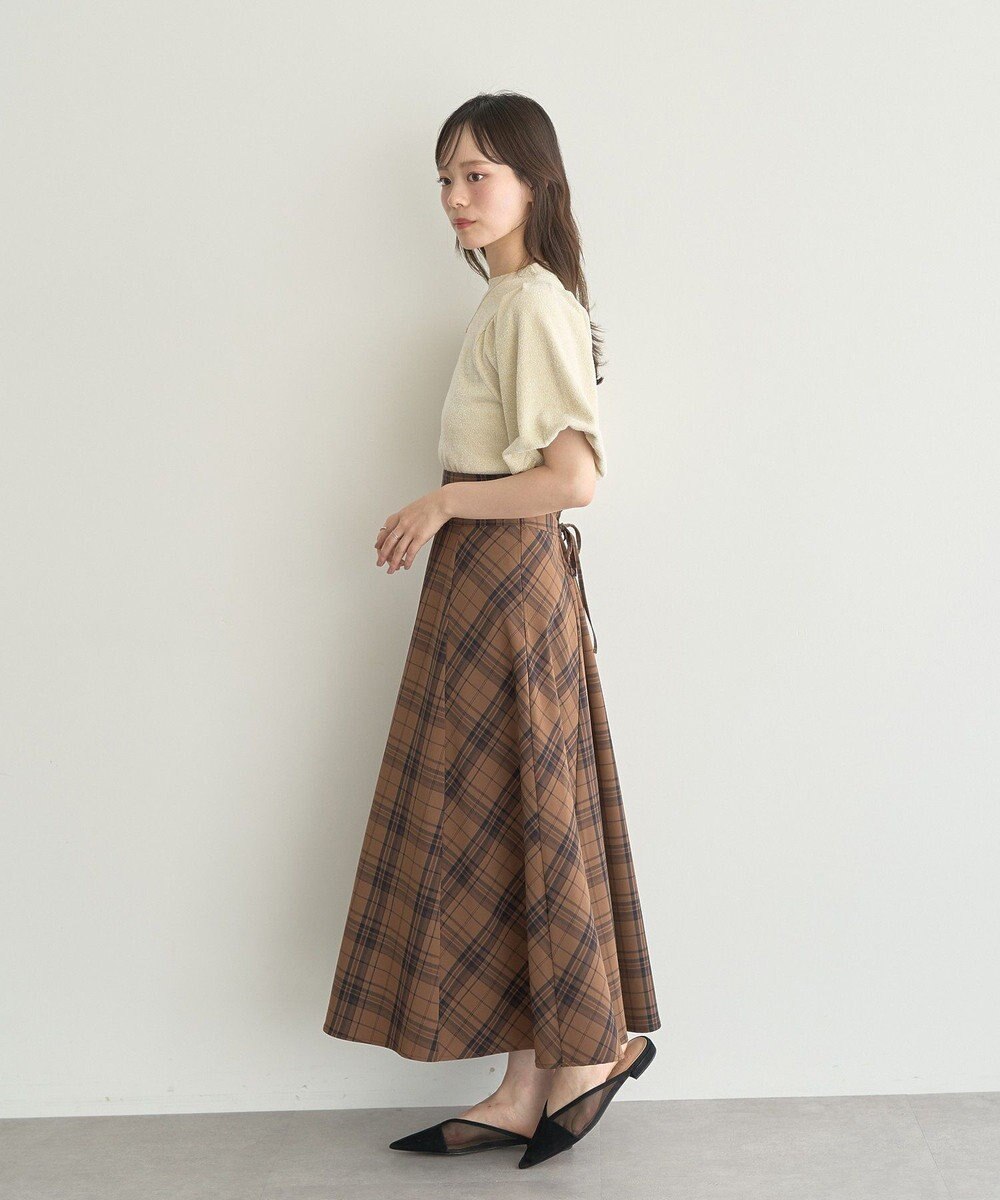 earth music&ecology ラメモールパフスリニットプルオーバー 