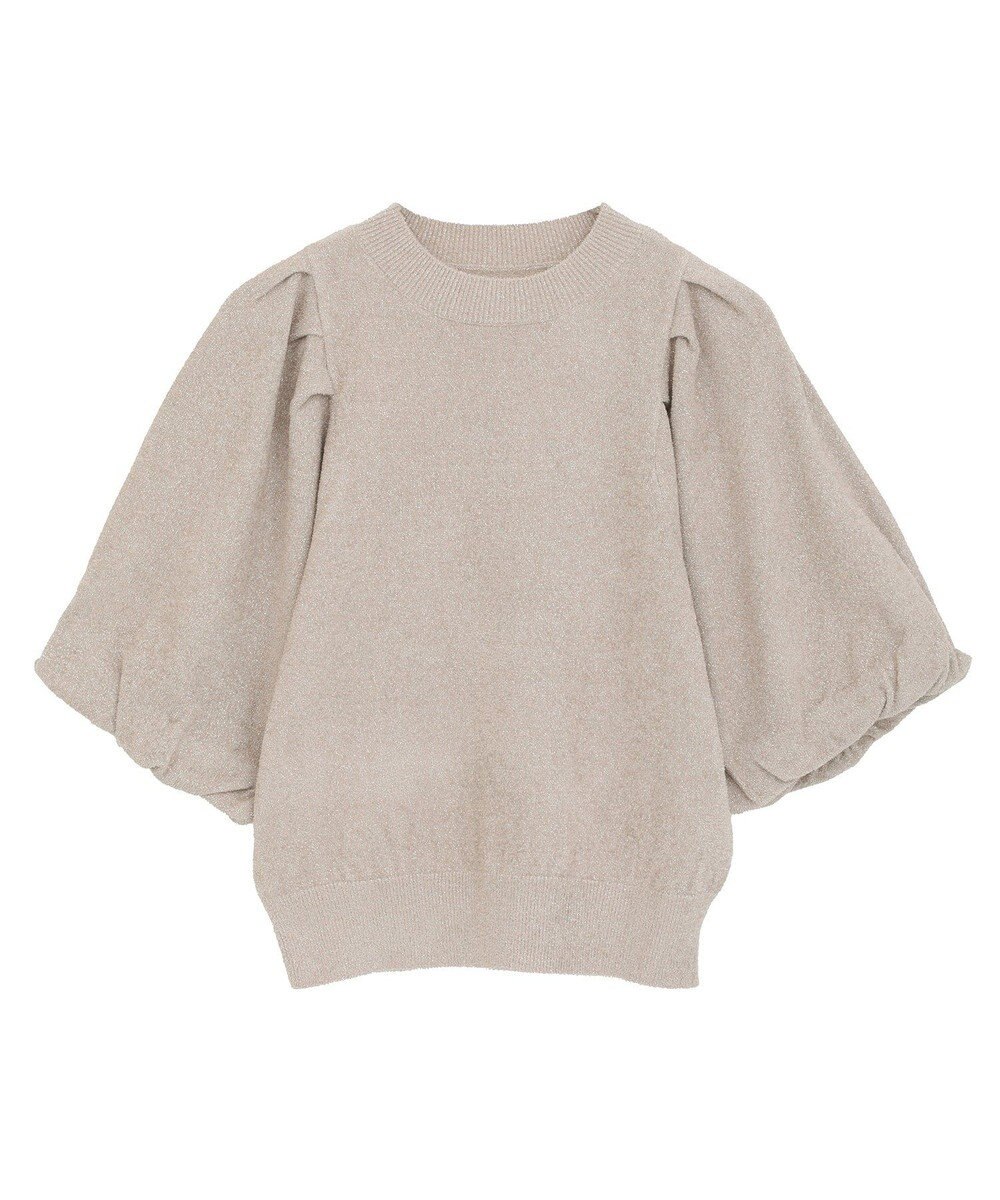 earth music&ecology ラメモールパフスリニットプルオーバー 