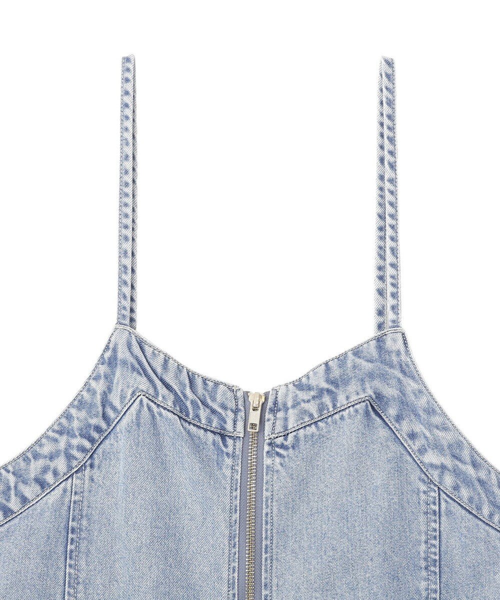 earth music&ecology ダブルジップデニムキャミワンピース 