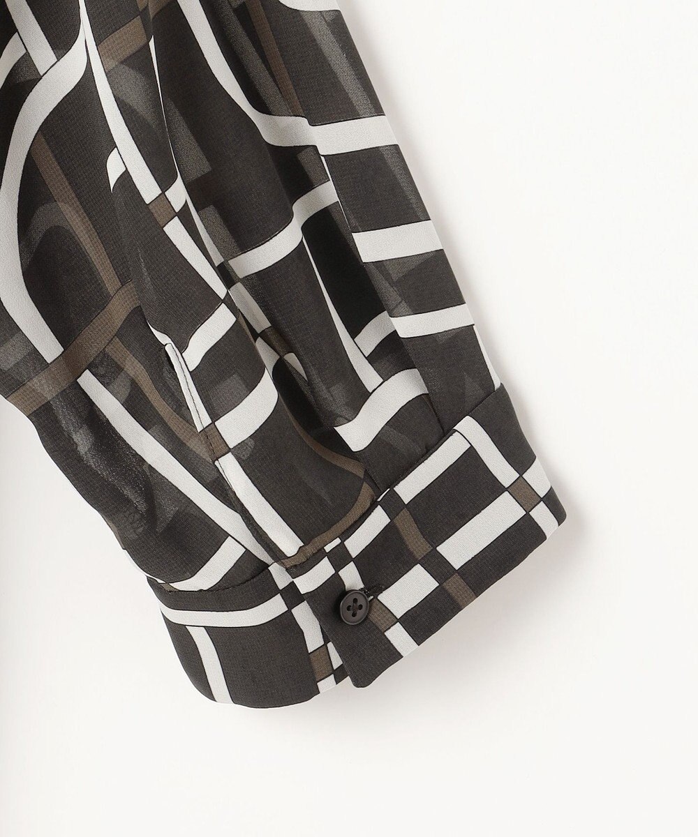 自由区 S ジオメトリックレトロプリント ワンピース 