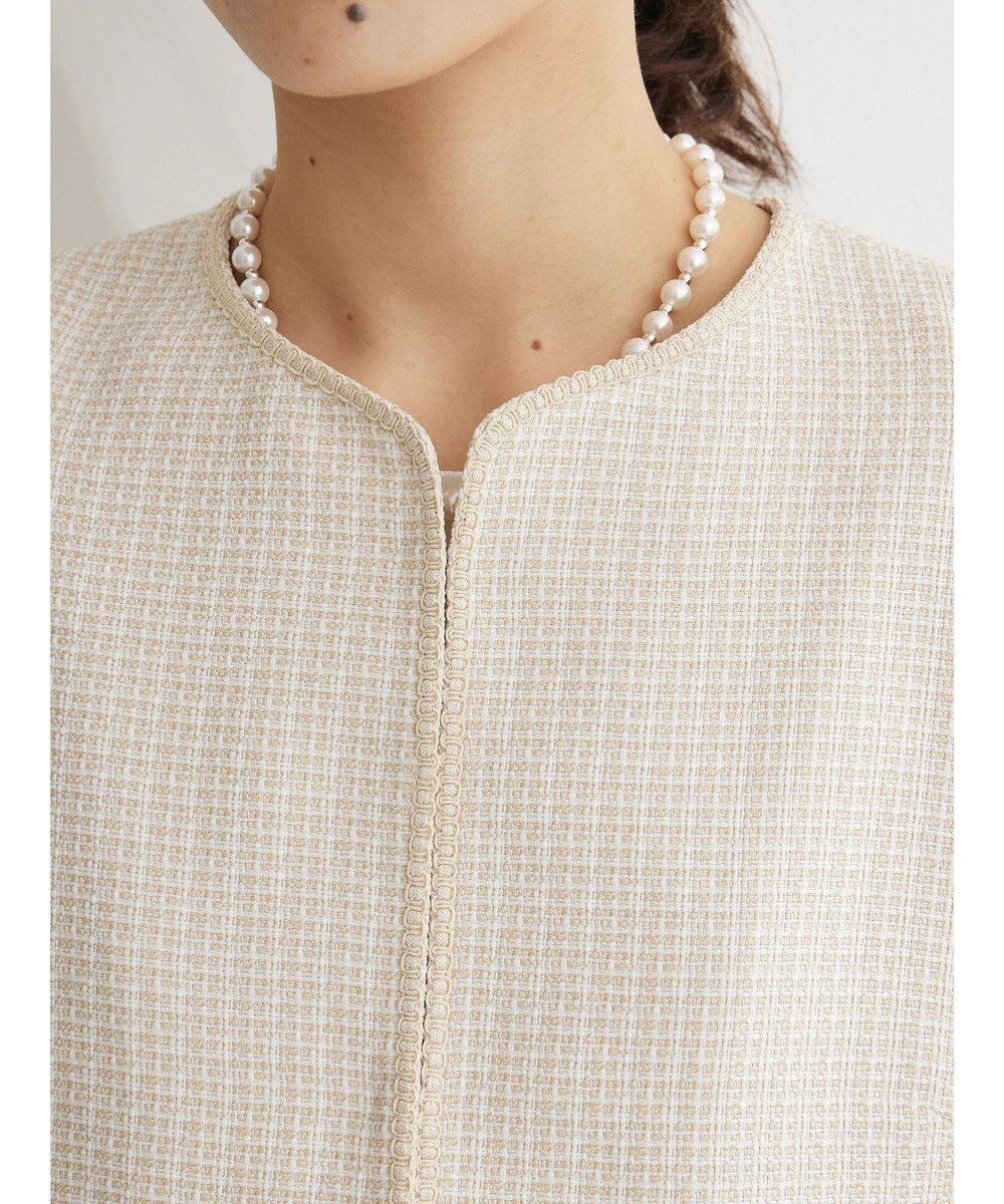 Green Parks ｅｆ－ｄｅ　ツィード風ノーカラージャケット 