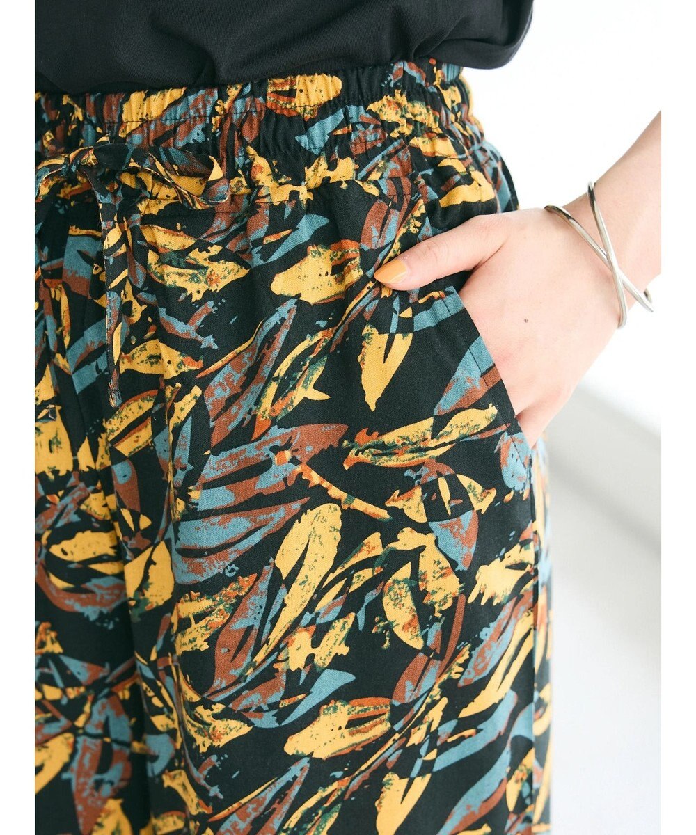 CRAFT STANDARD BOUTIQUE レーヨン柄プリントワイドパンツ 