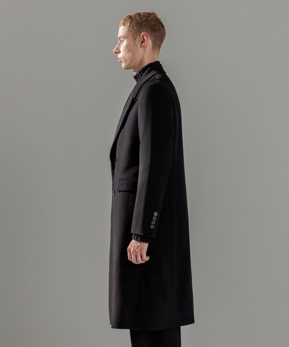 JOSEPH HOMME 【WEB限定】グロッシーウール　ダブルブレストチェスターコート 