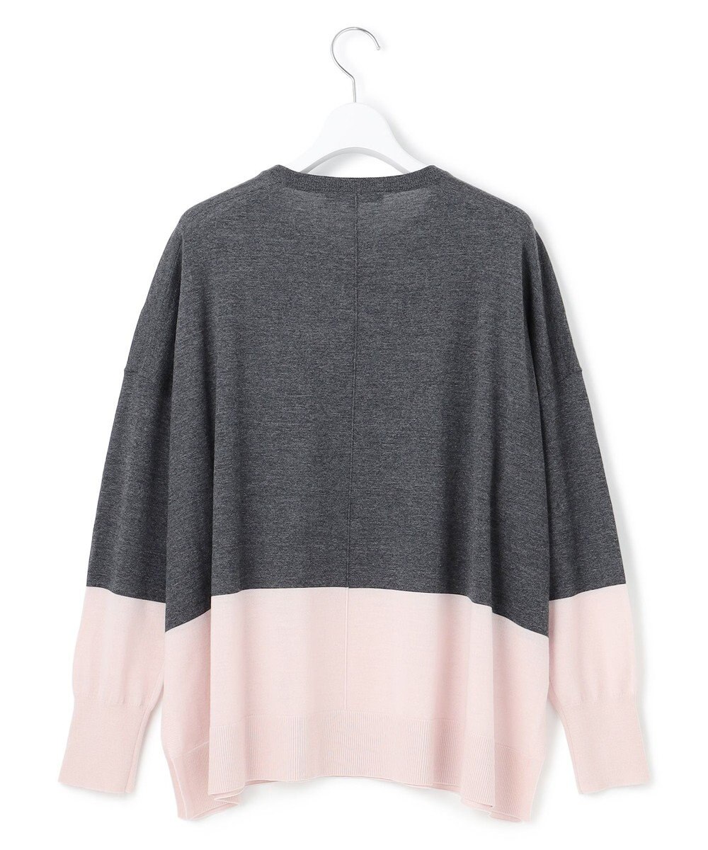 23区 S 【洗える】ウーステッドウール カラーブロック ニット 