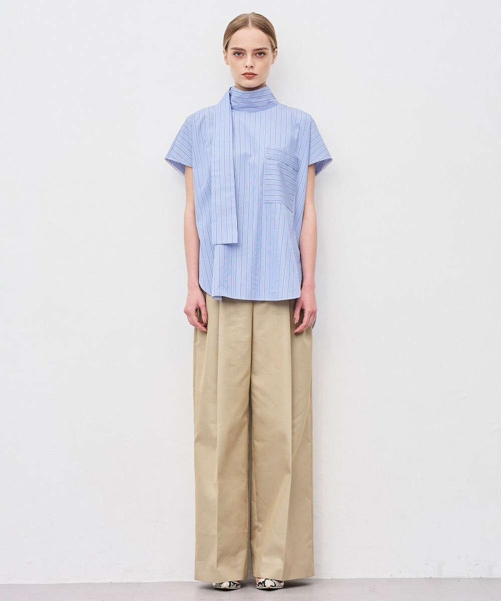 uncrave チノギャバジン ワイドトラウザー 