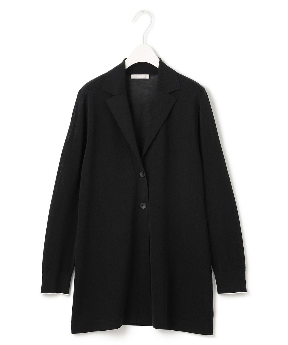 ICB 【洗える】ドライコットンアセテート ニットジャケット 