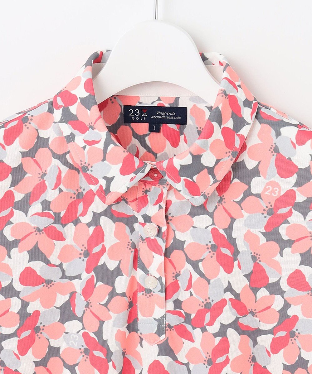 23区GOLF 【WOMEN】【吸水速乾・UVケア】ＳＡＫＵＲＡモチーフプリント 半袖シャツ 