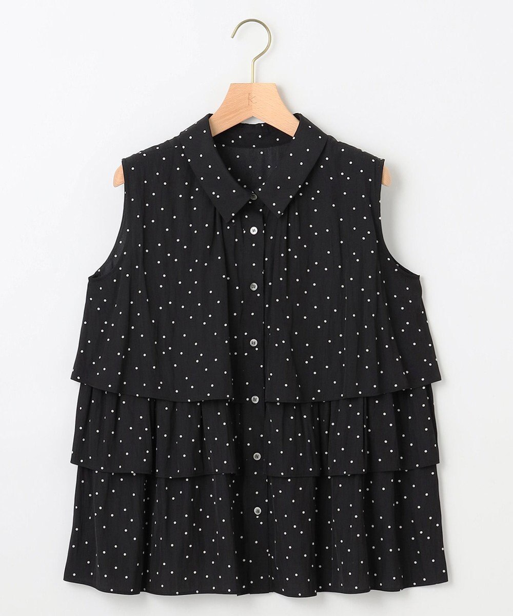 組曲 【入江未悠さんコラボ】ギャザーライトデシンティアード ブラウス 