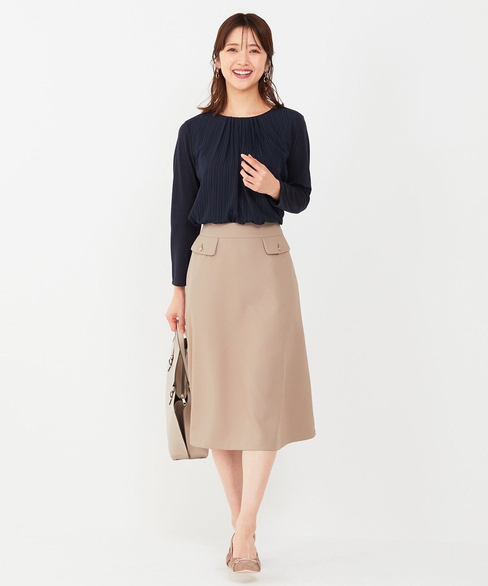 ANY SIS L 【吸水速乾・UVケア】コンフォートジャージー シフォンコンビ カットソー 