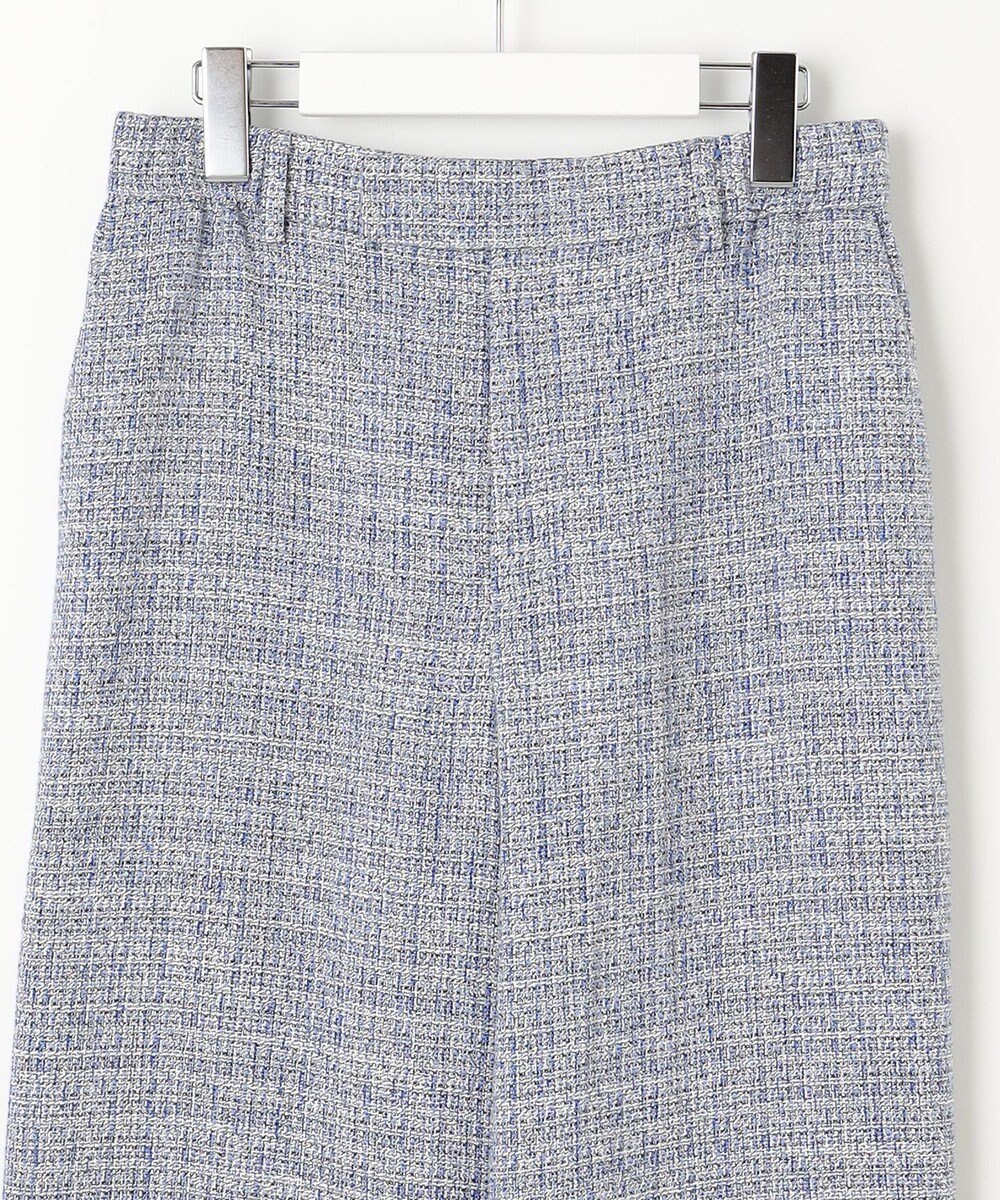 自由区 【セットアップ対応・洗える】ライトミックスツイードワイドストレート パンツ 