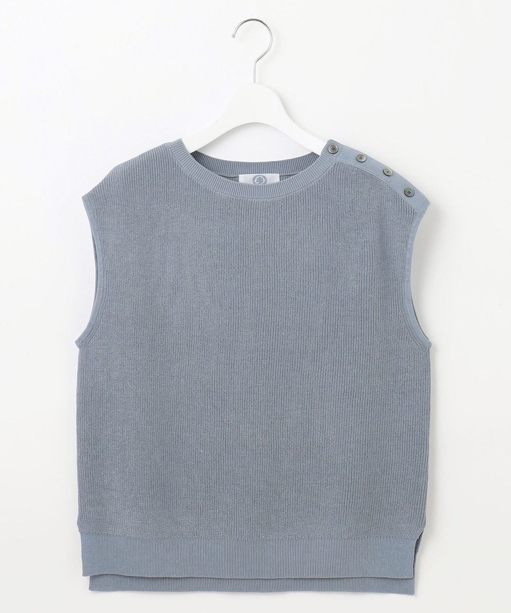 J.PRESS LADIES L 【洗える】GIMA COTTON ニット ベスト 