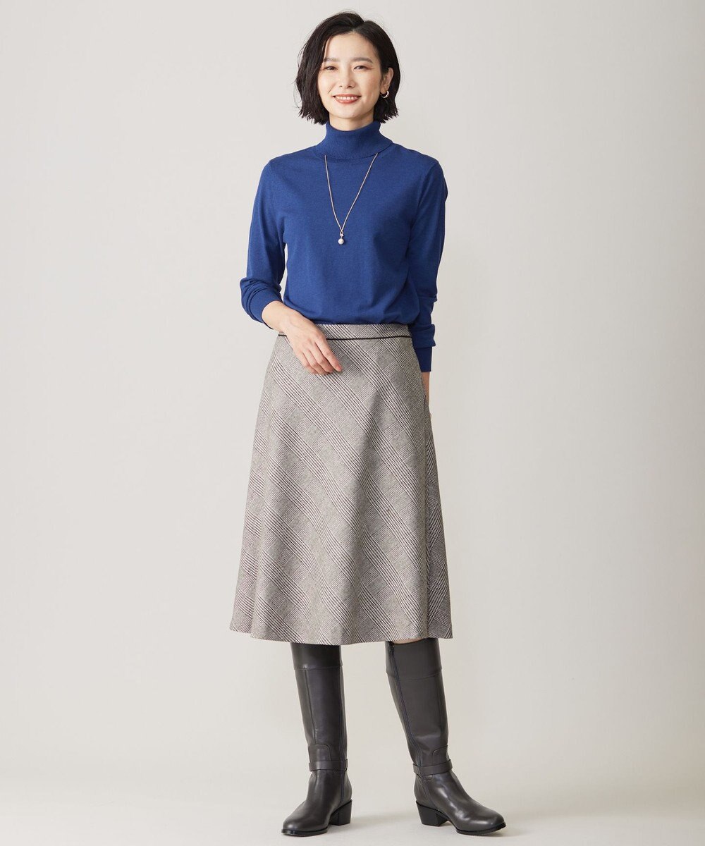 J.PRESS LADIES クラシカル グレンチェック フレアー スカート 