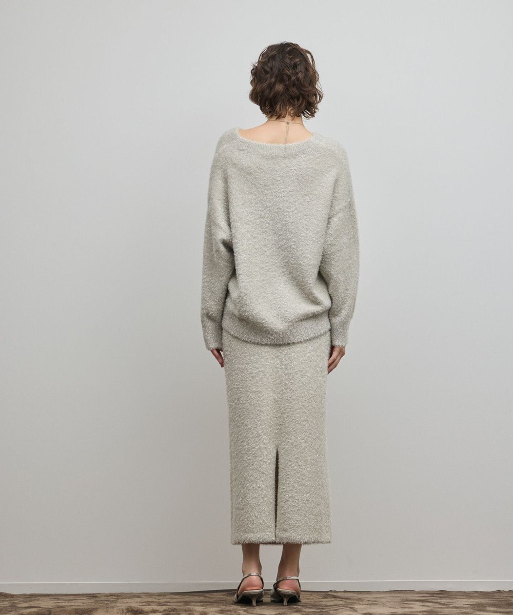 GRACE CONTINENTAL ラメフェザーニットトップ 