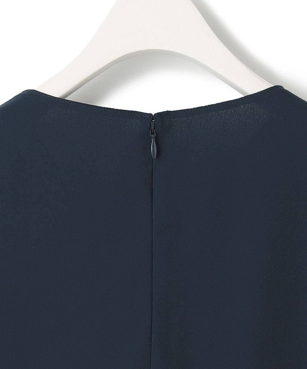 ICB 【洗える】ソフトジョーゼット　ランダムタックブラウス 