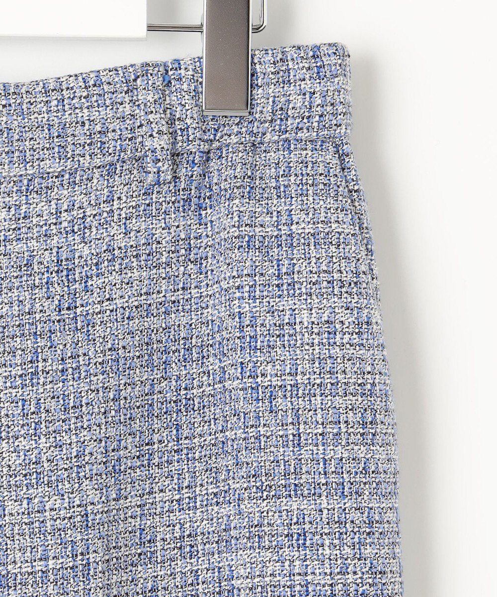 自由区 【セットアップ対応・洗える】ライトミックスツイードワイドストレート パンツ 