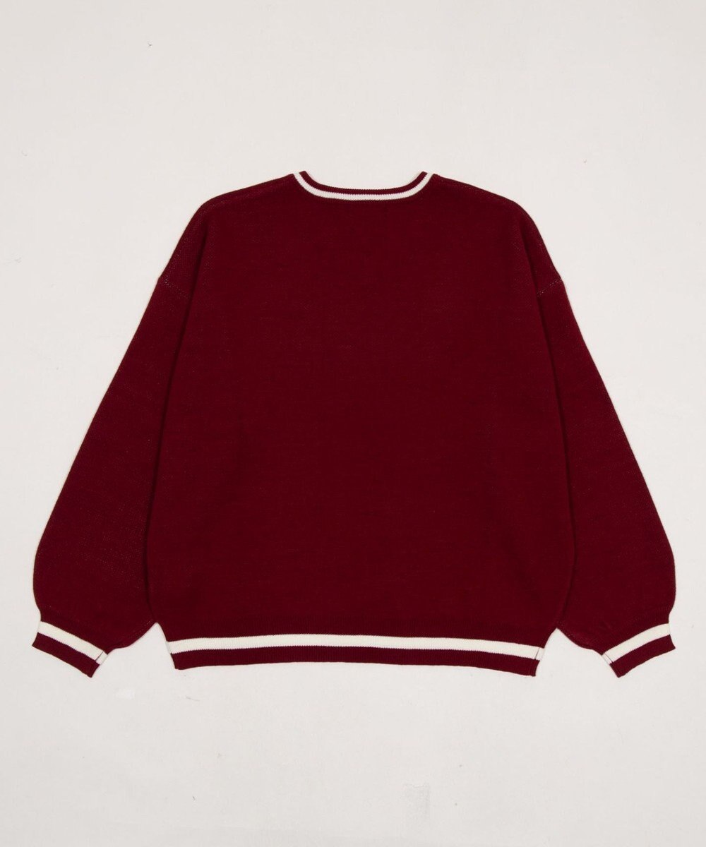 WEGO VネックグラフィックニットBIGプルオーバー 