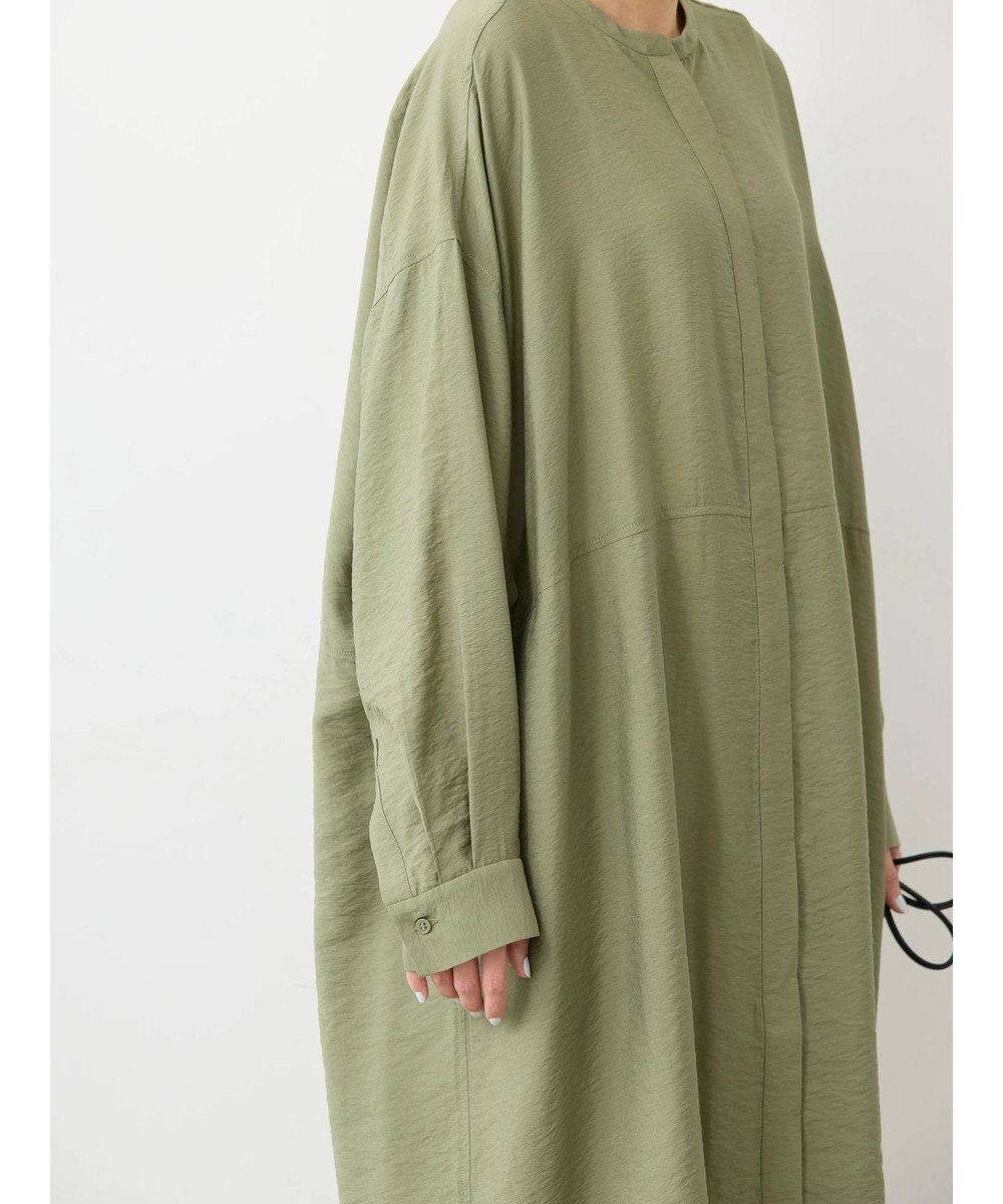 AMERICAN HOLIC 接触冷感バンドカラー切替シャツワンピース 