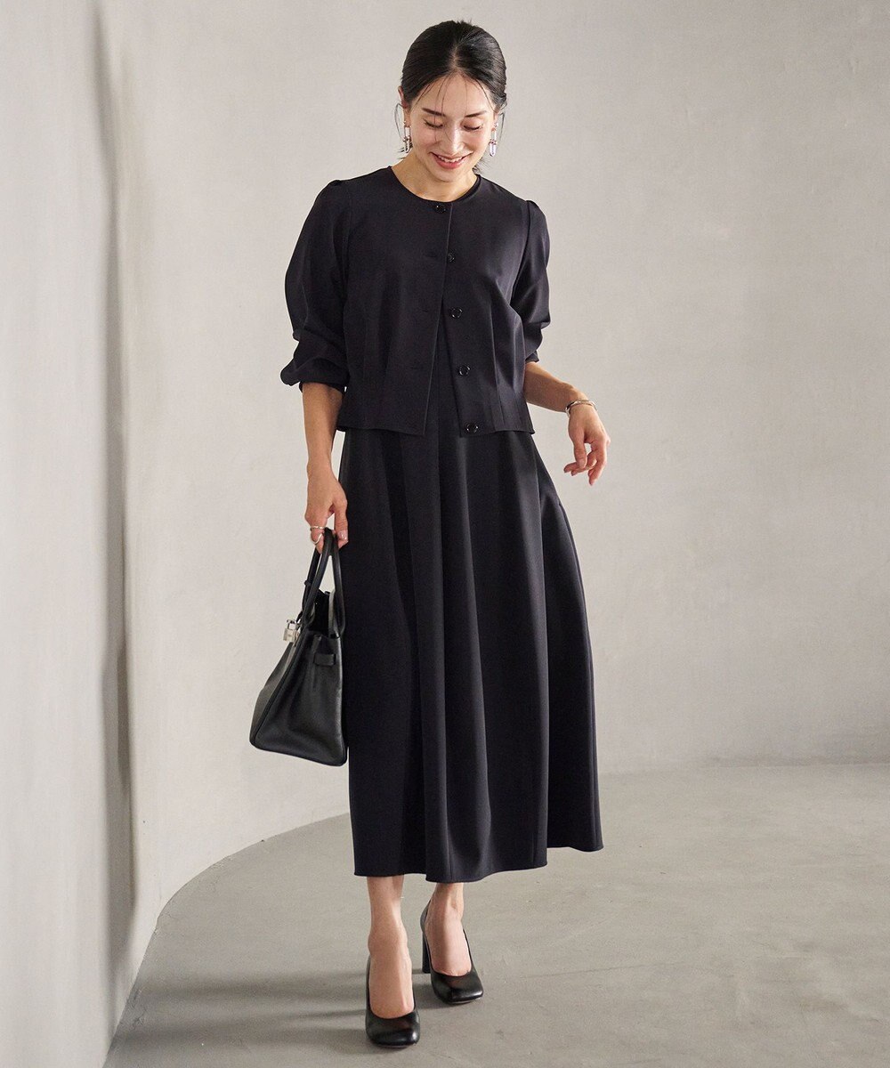 #Newans 【セレモニーにも】コクーンフォルムカーディガンジャケット 