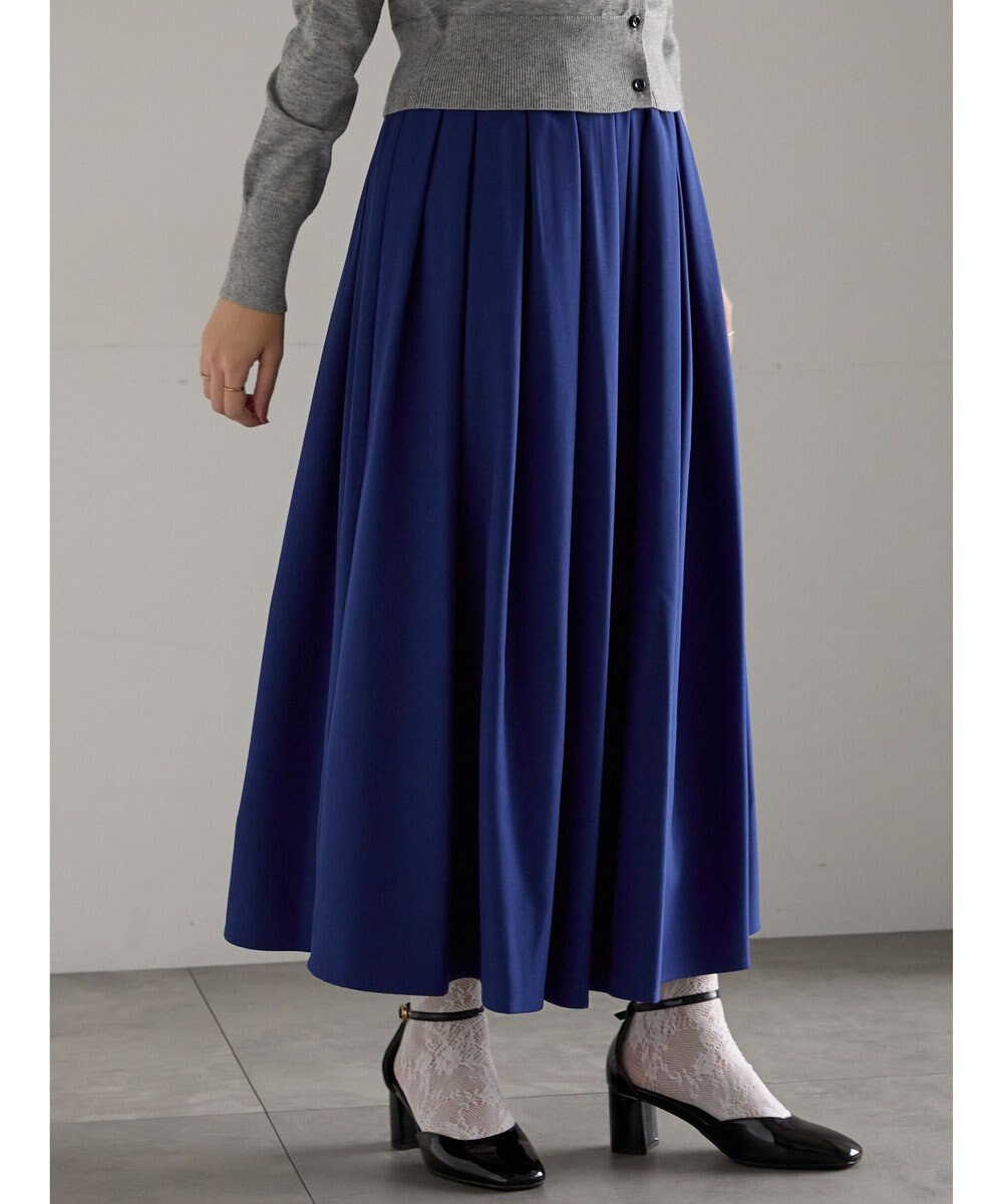 Te chichi フラッフィーツイルタックフレアスカート 