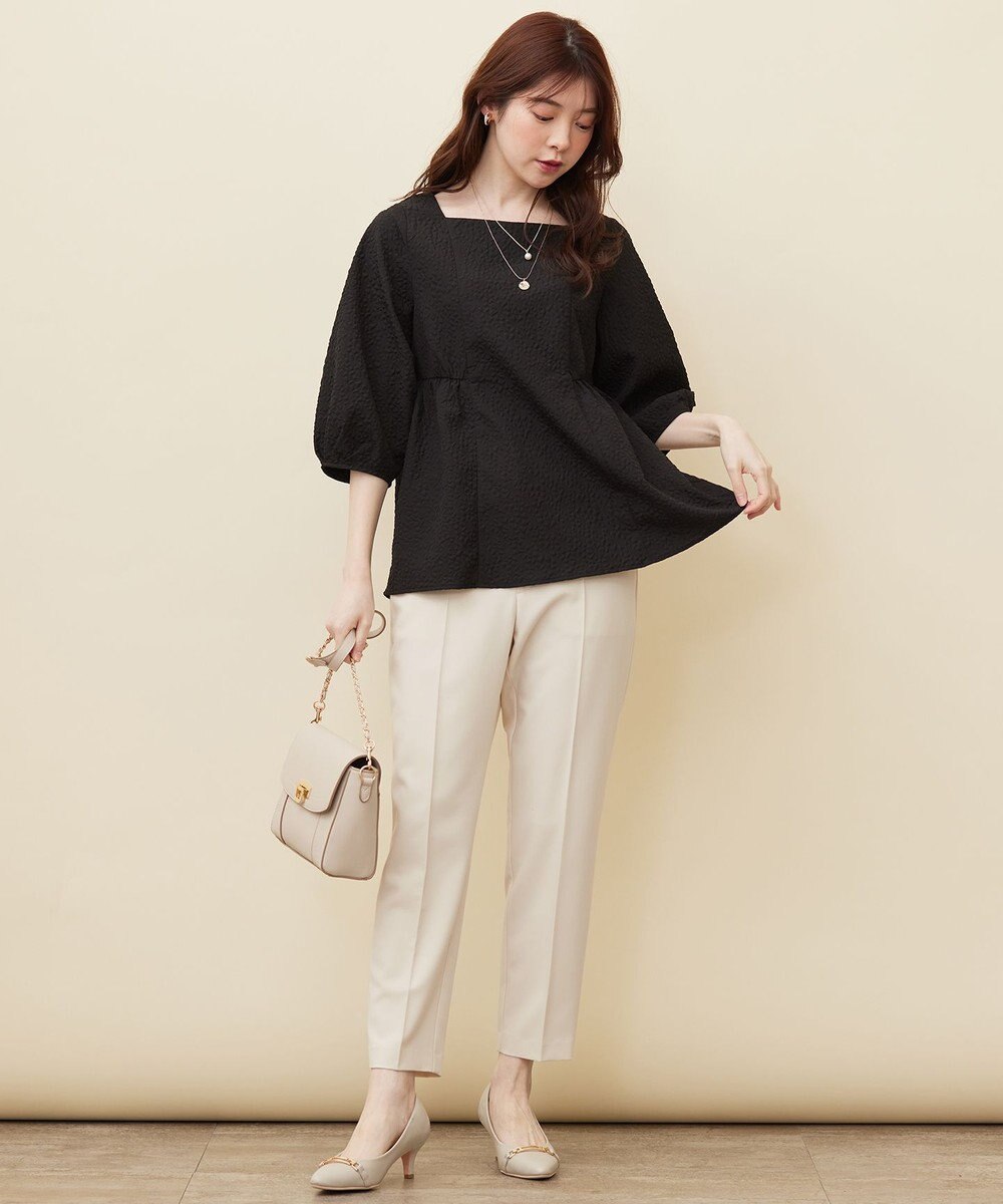 ANY SIS S 【洗える】フラワーエンボス ブラウス 