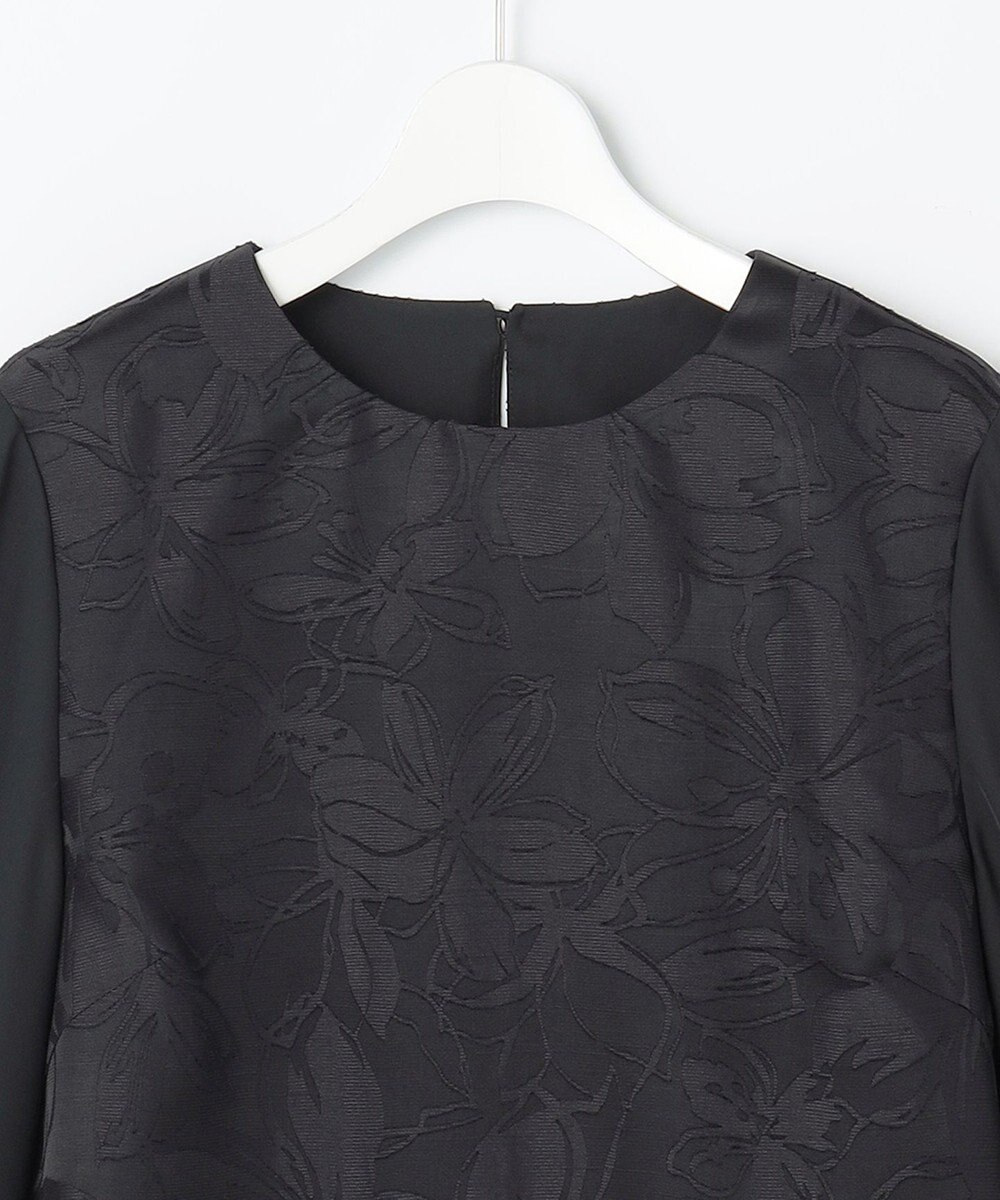 自由区 L 【カタログ掲載・セットアップ対応】フラワーオパールプリントブロッキング ブラウス 